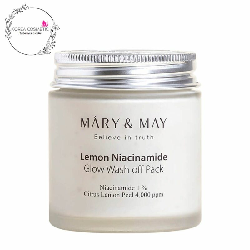 Mary & May Lemon Niacinamide Glow Wash off Pack Glinkowa  - maska dla promiennej skóry -125 g
