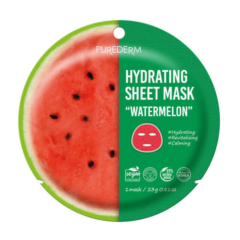 PUREDERM Hydrating Sheet Mask Watermelon, 23 g